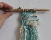 Mini Weaving powder blue-mint  / Mini Tissage contemporain Bleu poudré & mint