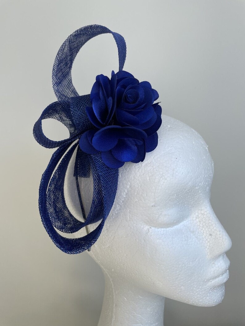 cobalt blue hair fascinator
