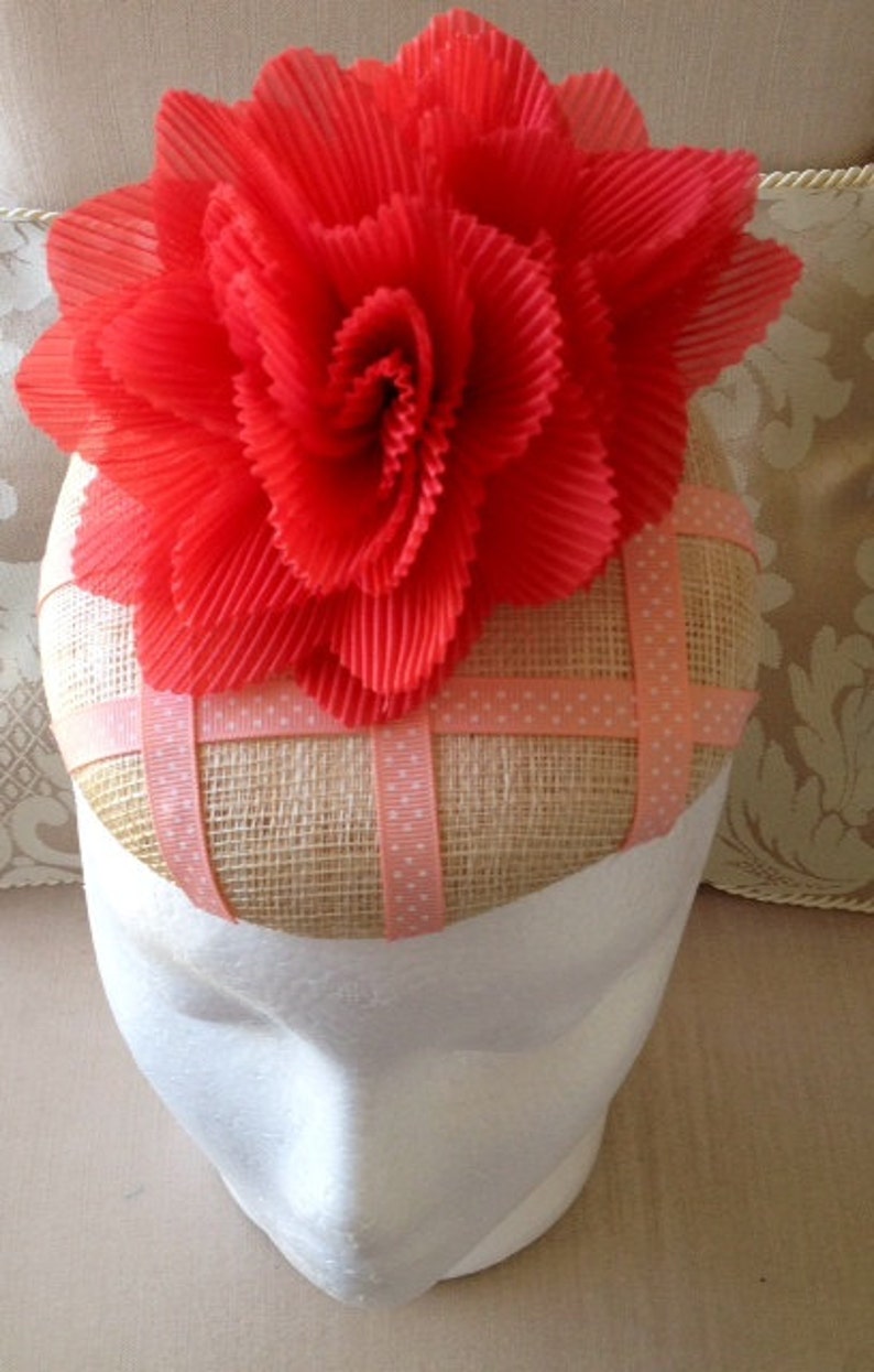 Peach Flowered Fascinator Etsy Australia