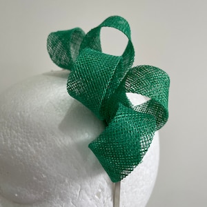 Green loop fascinator on a headband!