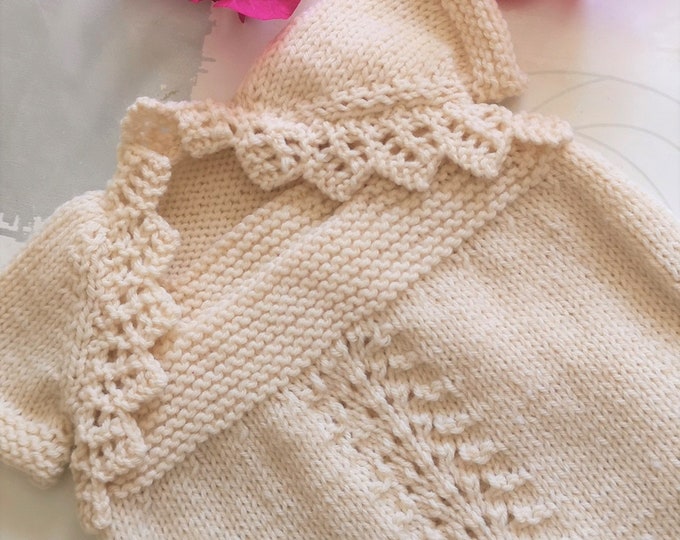 Baby Lace Dress and Shrug Knitting Pattern: 0-24 Months, DK Yarn  (PDF Download)