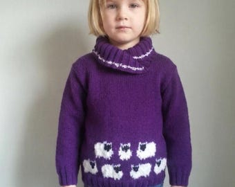 Child's Sheep Sweater Knitting Pattern: Ages 1-5, DK yarn (Digital Download)
