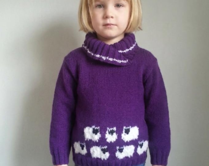 Child's Sheep Sweater Knitting Pattern: Ages 1-5, DK yarn (Digital Download)