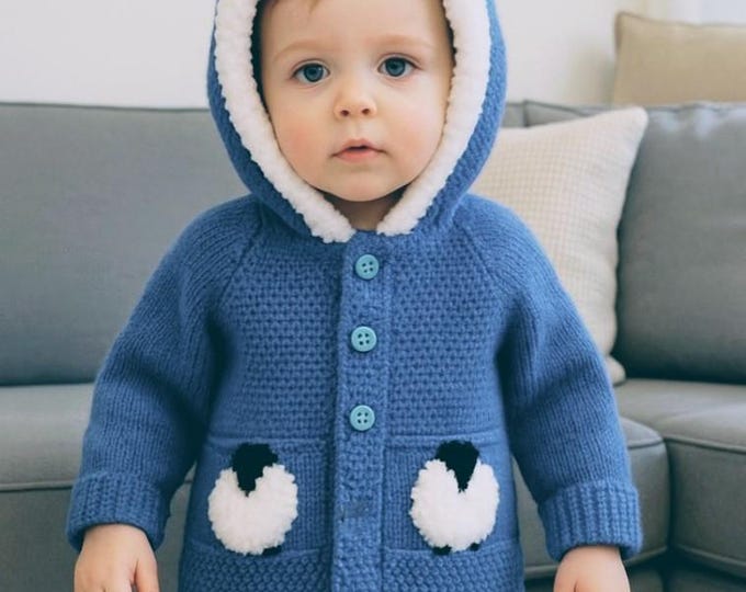 Knitting Pattern: Child's Sheep Hoodie - DK Yarn, Sizes 0-8 Years (Digital Download)