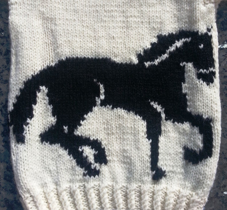 Knitting Pattern for Horse Child's Sweater and Hat Horse Etsy