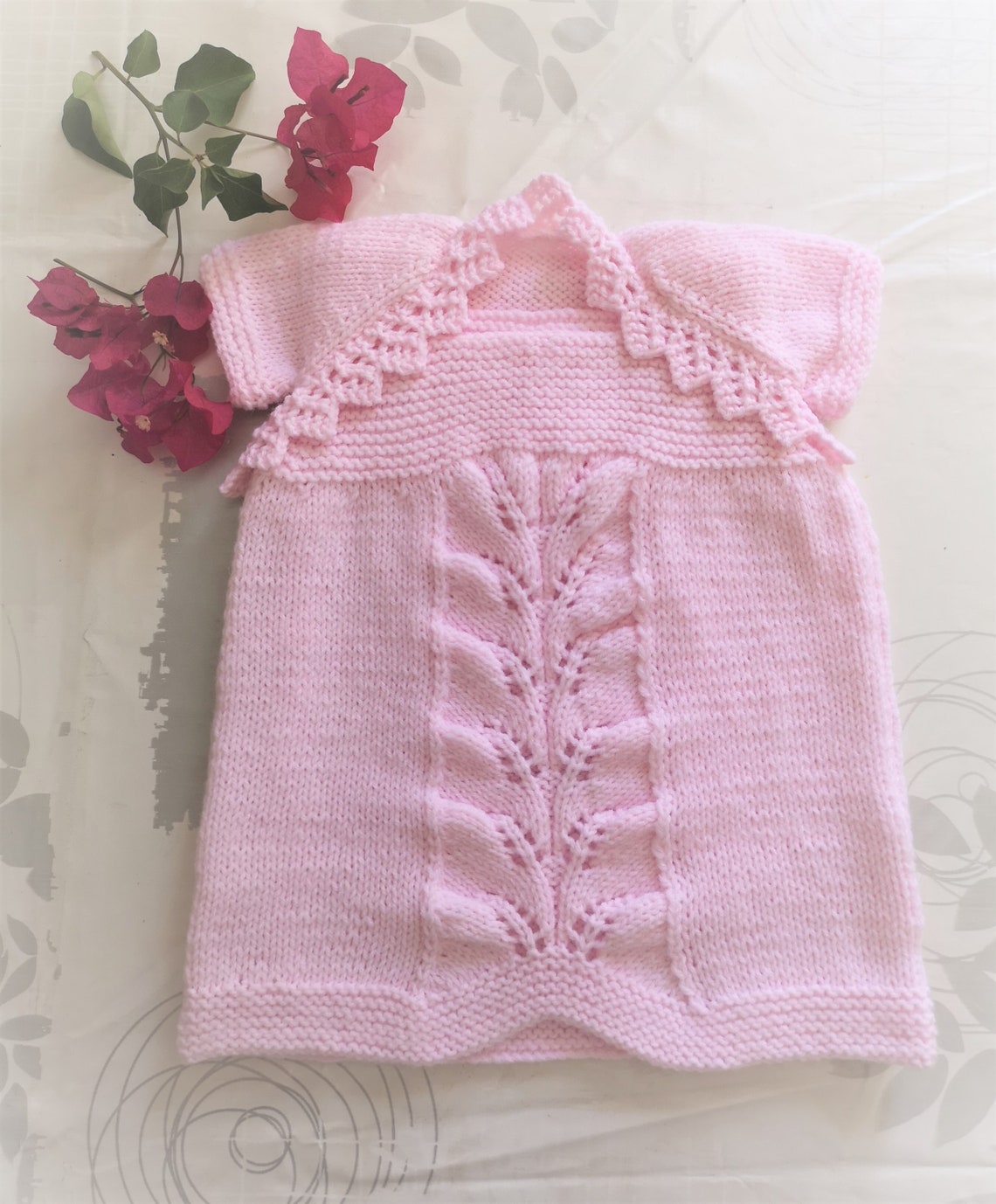 Knitting Pattern Baby Dress and Shrug Baby Shower Gift Etsy UK
