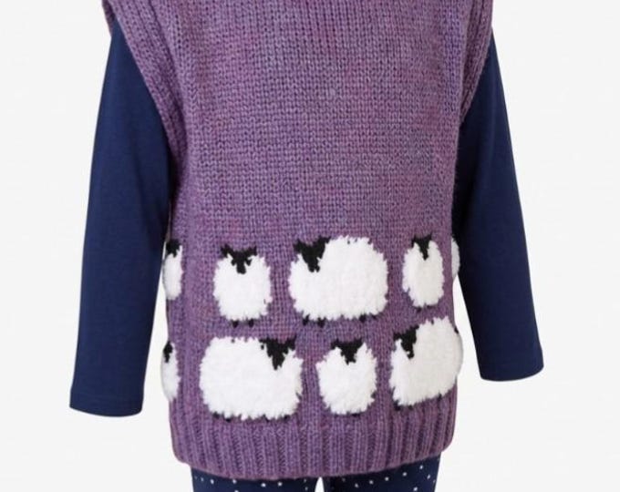 Sheep Tunic Knitting Pattern: Child's Sweater & Hat (Ages 2-10) (Digital Download)