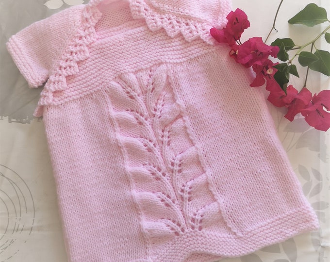 Knitting Pattern. Baby Dress and Shrug birth - 2 years, Baby Shower Gift, Knitting patterns for Baby Girls and Toddlers, DK Digital Download