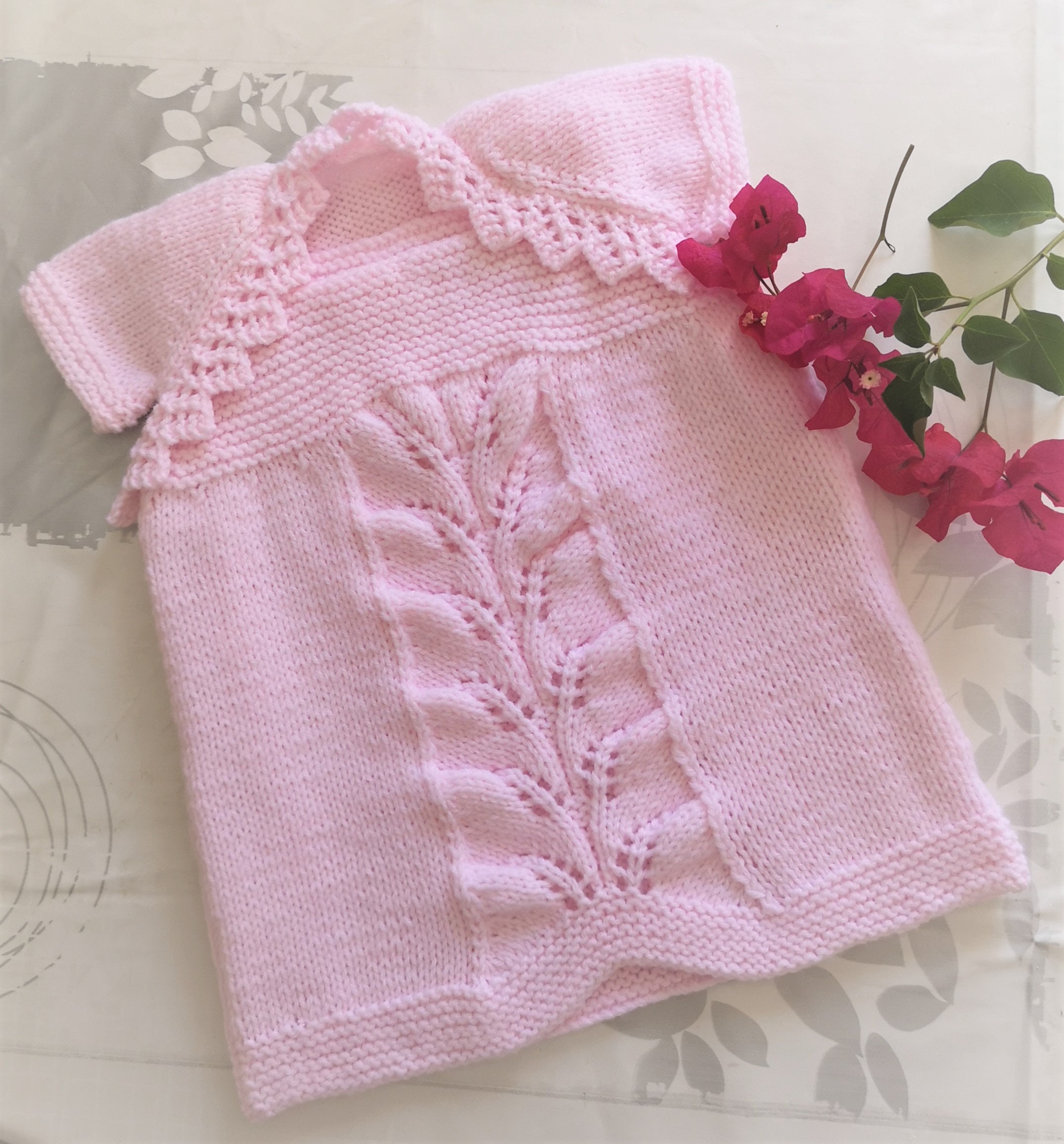 Knitting Pattern. Baby Dress and Shrug Birth 2 Years Baby Shower