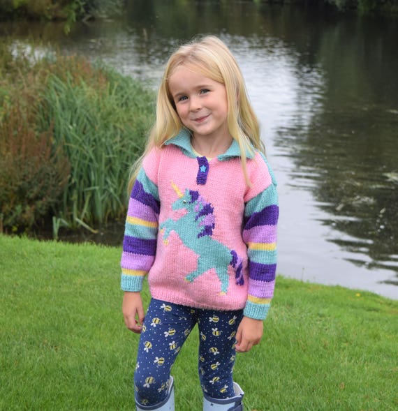 unicorn girls sweater