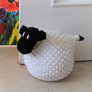 Doorstop Knitting Pattern, Sheep Knitting Pattern,  Sheep Doorstop, Door stop Knitting Pattern, Handmade Sheep Pattern, Sheep Ornament