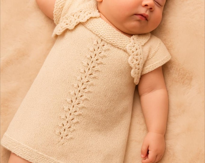 Knitting Pattern - Baby Lace Dress and Shrug 0-24 years, Knitting Patterns for Baby Girls and Toddlers, Double Knitting Jacket and Dress