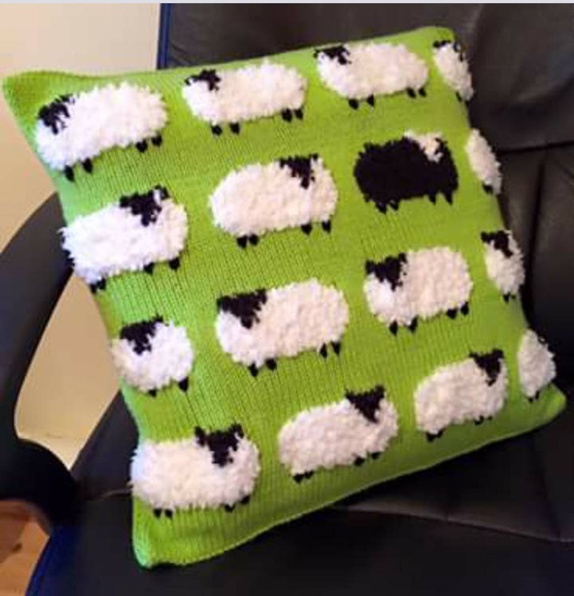 Knitting Pattern for Sheep Cushion Pillow with Sheep Flock Etsy.de