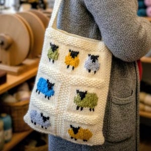 Sheep Bag Knitting Pattern: Chunky Yarn Tote (PDF Download)