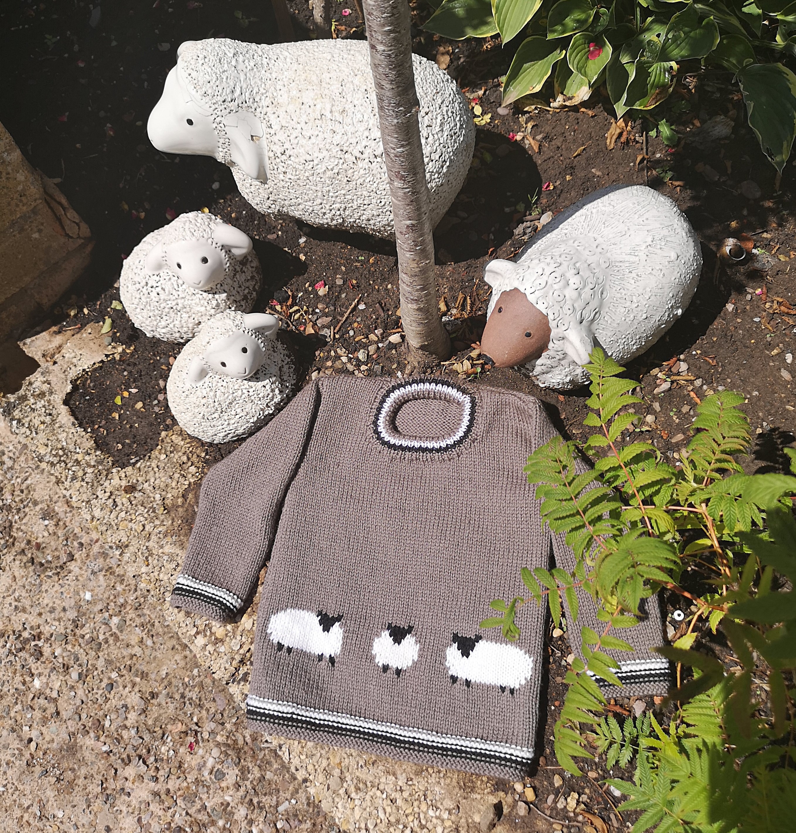 Knitting Pattern for Sweater with Sheep, Sheep Jumper