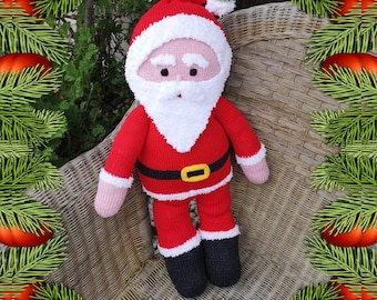 Knitting Pattern for Father Christmas, Santa knitting pattern, Handmade Father Christmas, Children's Christmas Knitting, Digital download