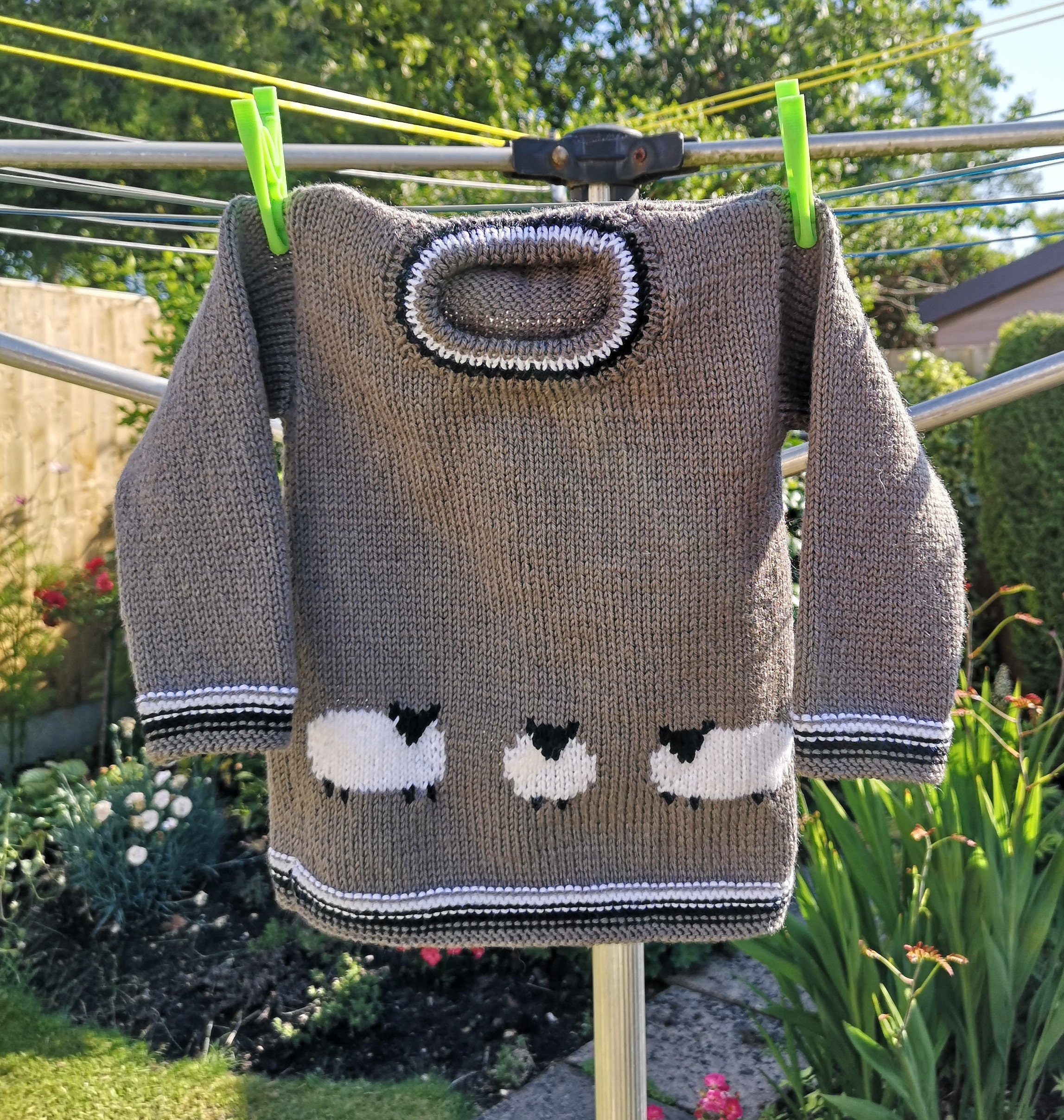 Knitting Pattern for Sweater with Sheep, Sheep Jumper Knitting Pattern
