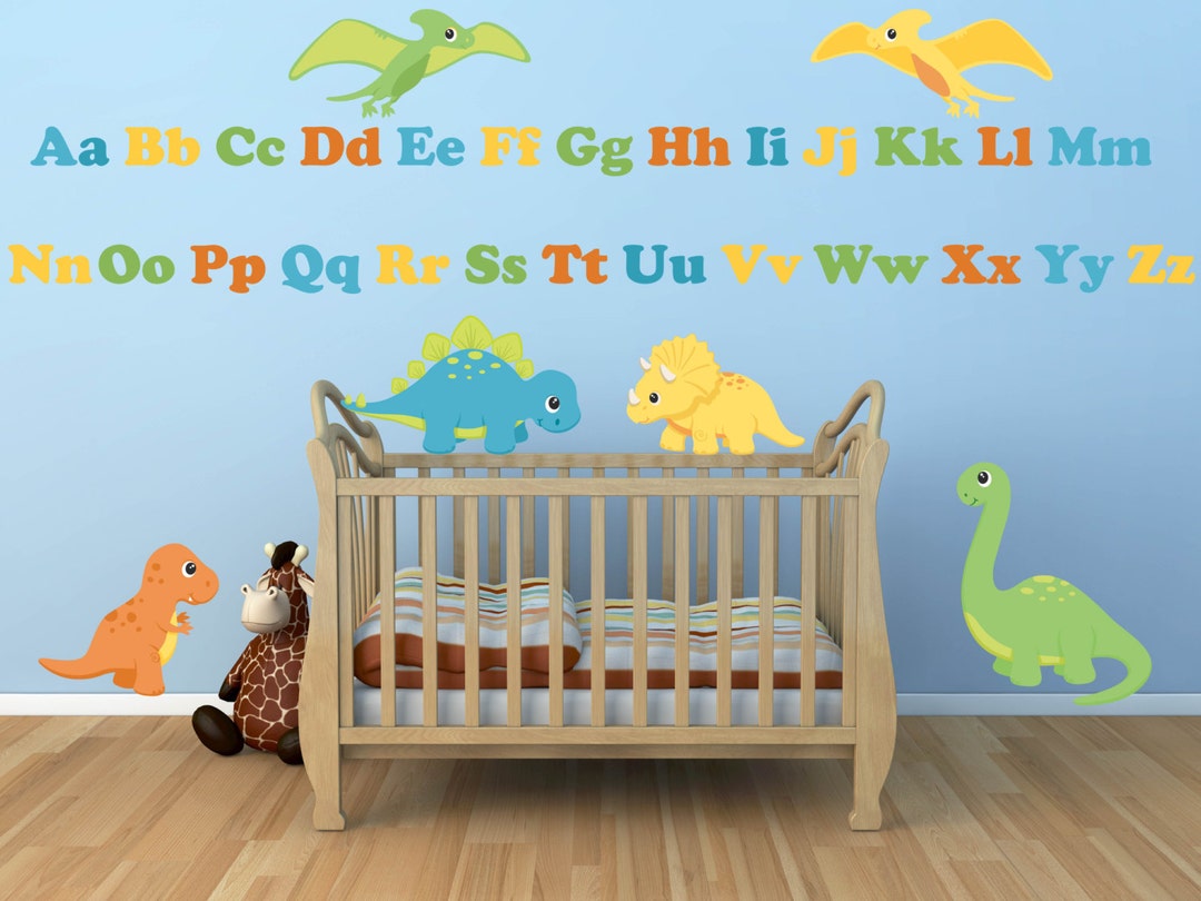 Dinosaur Wall Decals Large Trex Jurassic Wall Decals Kids Wall Etsy