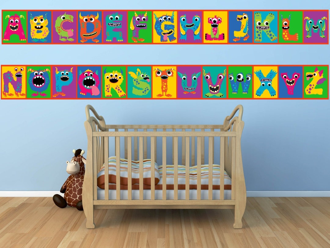 Alphabet ABC Educational Wall Decals Kids Stickers Peel Stick - Etsy