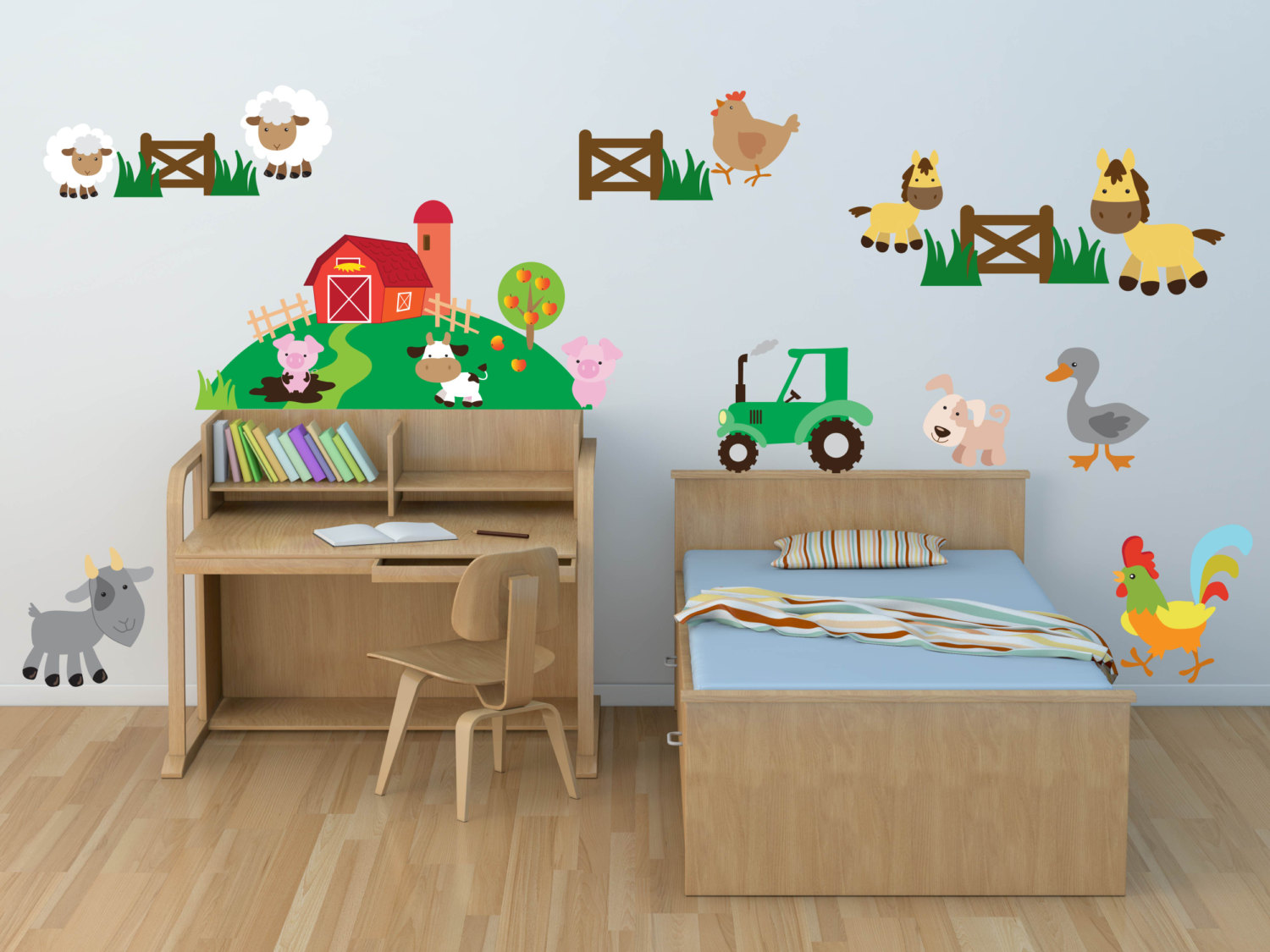 Removable Cute Zoo Animals Wall Sticker Decal Home Kids Nursery Baby