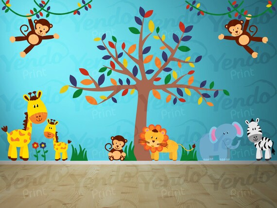 26 Alphabet Wall Decals Kids Wall Stickers Cute Cartoon Animal Stickers Peel and Stick Removable Wall Decals for Kids Nursery Bedroom Living Room