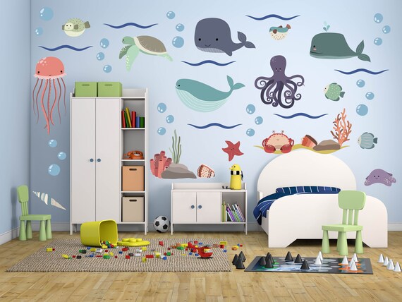 Ocean Theme Decor Wall Decals Nursery Image 0
