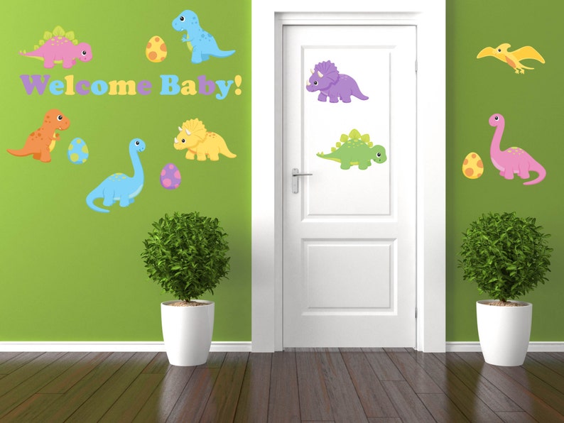 Dinosaur Baby Shower Decorations Baby Boy Shower Decorations Etsy