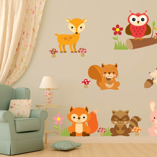 Farm Animal Wall Decals Kids Wall Stickers Peel Andstick Etsy