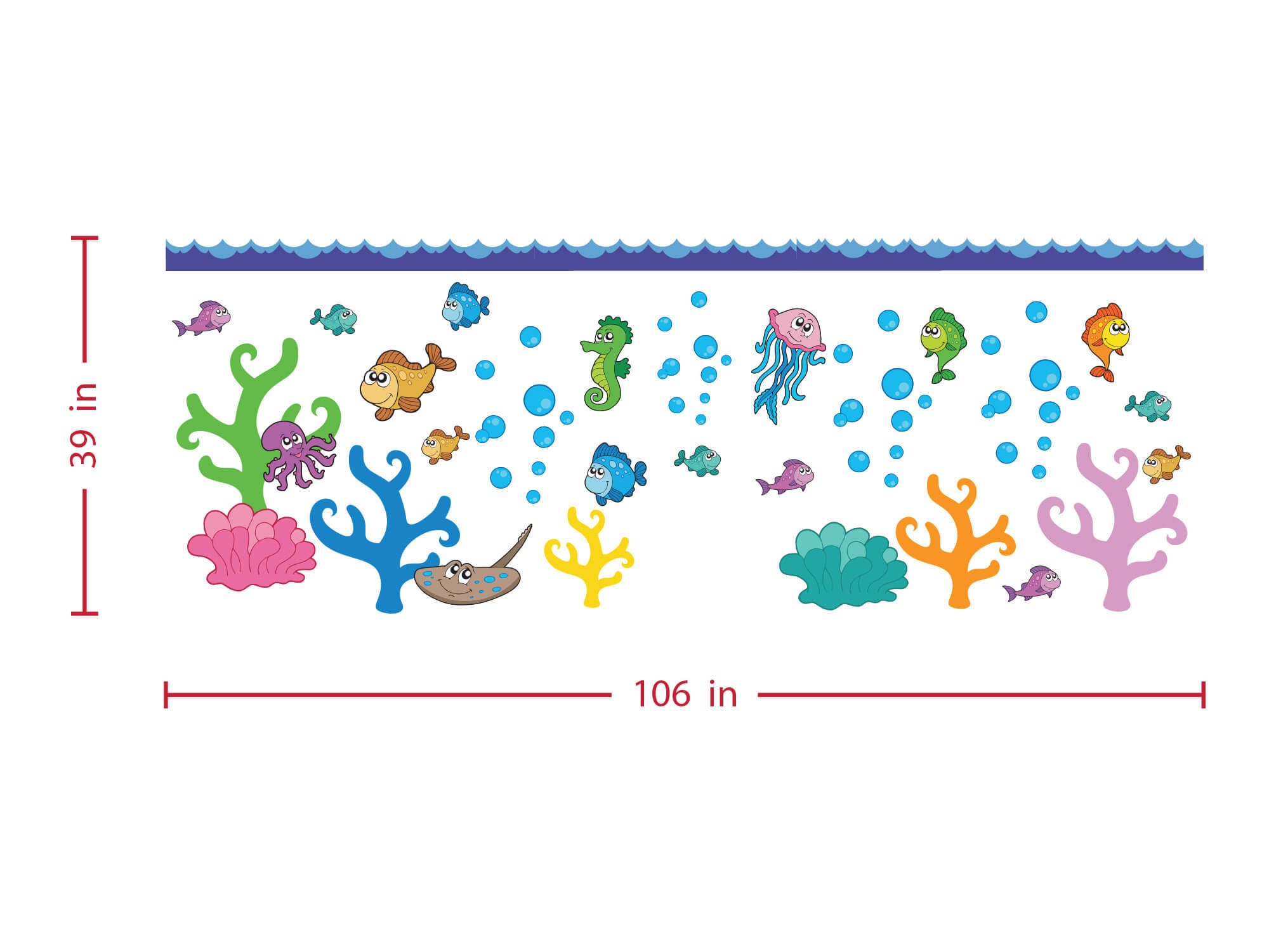 Océano Animal ballena pescado pared calcomanías niños | Etsy