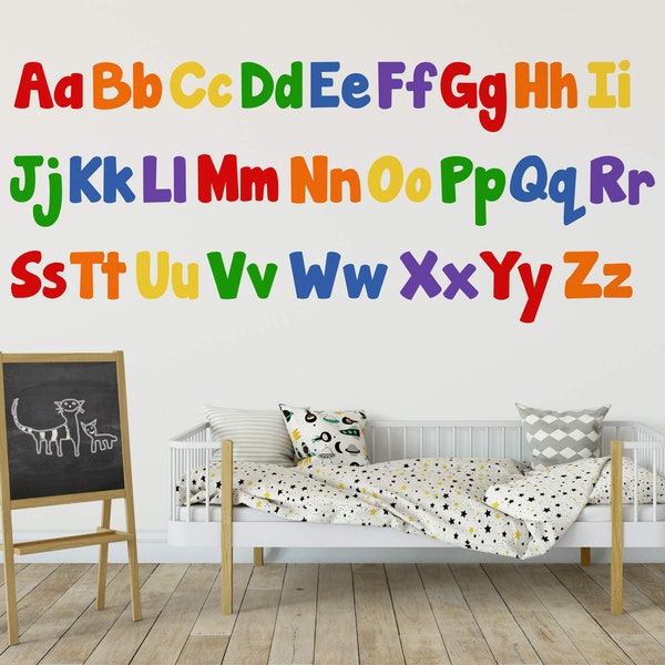 Alphabet Wall Decal Etsy