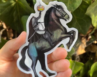 Sleepy Hollow Headless horseman sticker.