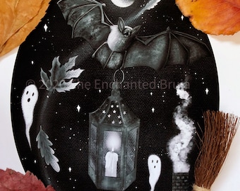 Ambition in the face of Opposition Bat art, bat lantern artwork.
