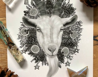 Yule goat, Yule Christmas art.