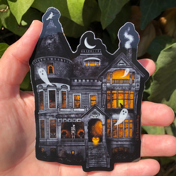 Haunted House Sticker stardust effect