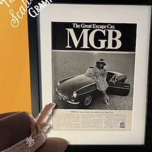 MGB Austin Healey Carro Automóvel Original Anos 1960 Anúncio Impresso Vintage Revista Playboy Anúncio Anos 1968 Memorabilia Automotiva Decoração