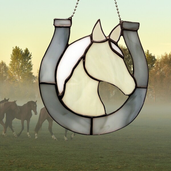 Stained Glass Horse Etsy