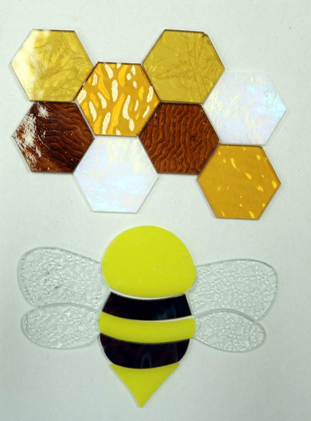 Precut Bee and Hive Stained Glass Kit Choose Bee Hive or - Etsy
