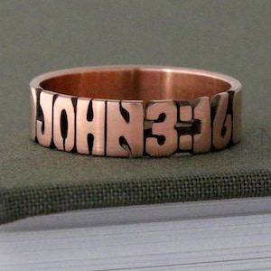 Custom Hand-Carved Copper Ring