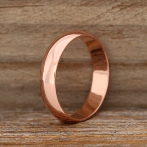 4.8mm Polished Copper Band - Half Round