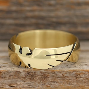 Hand Carved Thunderbird Ring in Brass