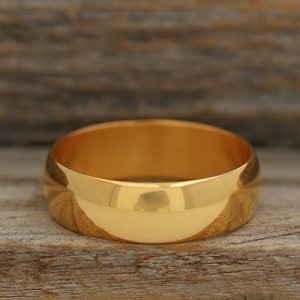 24k Heavy Deposition Gold Plated Polished Band - READY TO SHIP