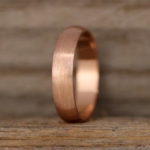 Brushed Copper Band - Half Round