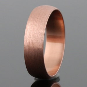 6mm Half-Round Brushed Copper Band