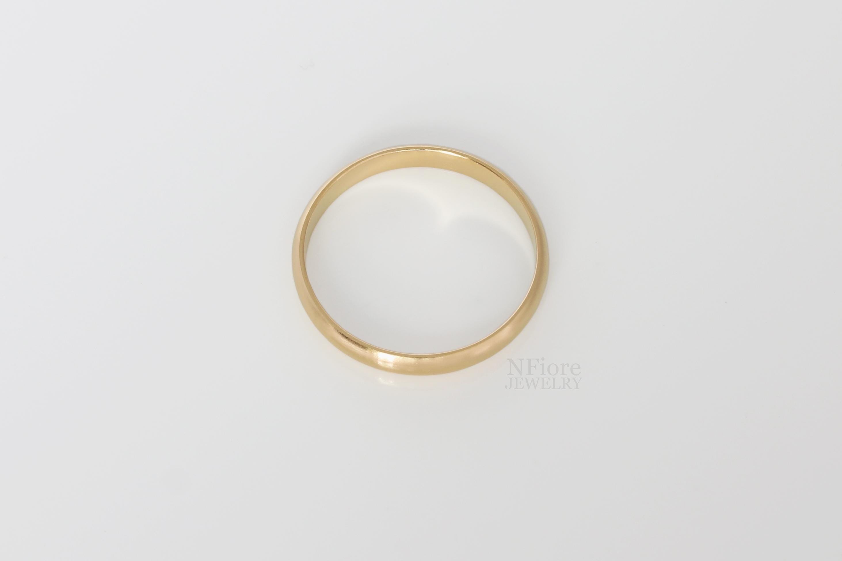 Bracelet Cercle Anneau Plaqué Or 14 Carats - Fait Main, Neuf, Emballage Cadeau Inclus