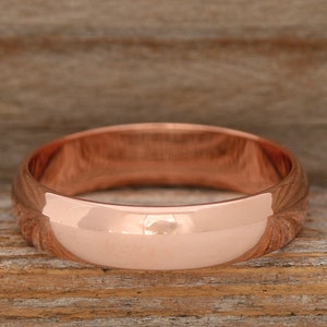 Polished Copper Band - Half Round