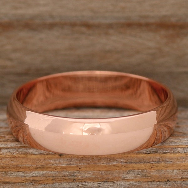 Polished Copper Band - Half Round