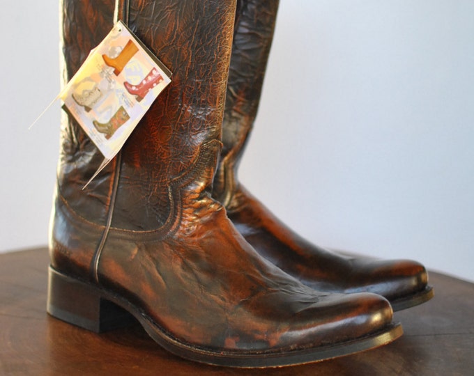 Vintage SENDRA Advance Patina Leather Boots Cowboy Boots - Etsy