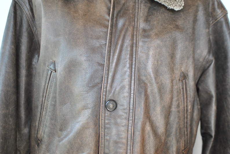 Vintage PETROFF leather men's jacket men's leather | Etsy