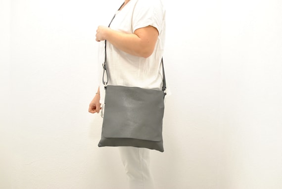 Vintage Messenger leather bag , unisex leather bag