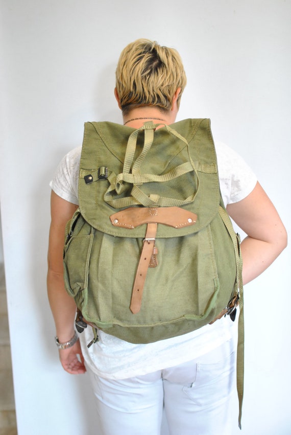 vintage army backpack